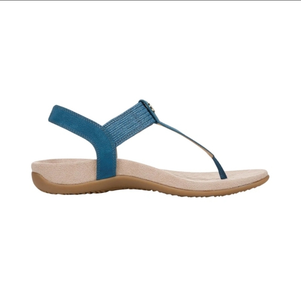 Vionic Brea Toe Post Slingback Sandal Celestial Teal Nubuck I9863L5403 - Picture 1 of 8